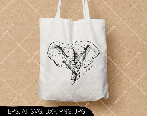 Elephants Svg Love Is Us Svg Love Svg File Heart Svg Happy Etsy