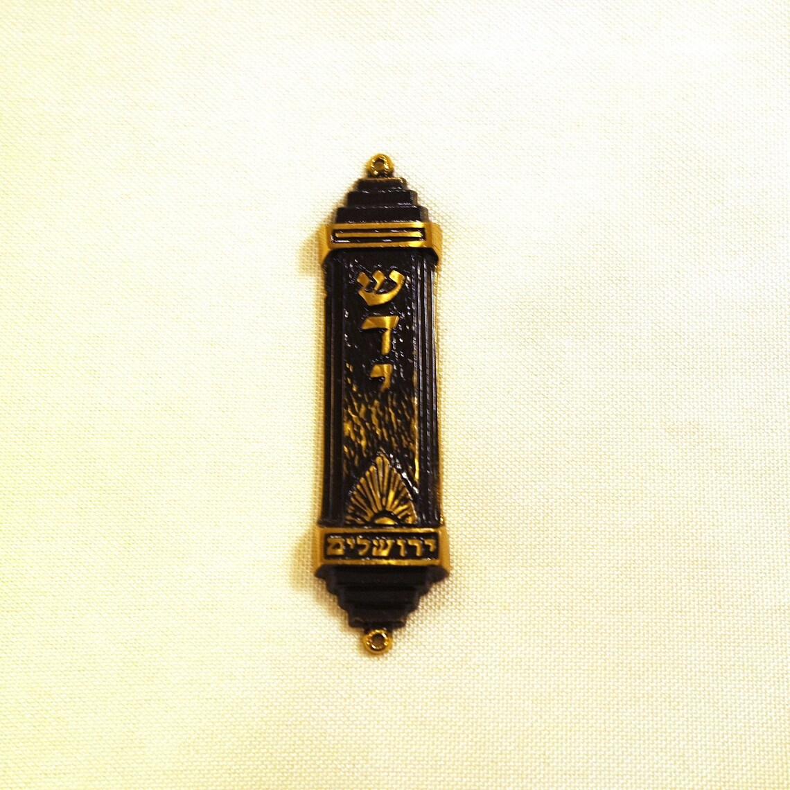 Antique mini mezuzah case mid century brass Etsy