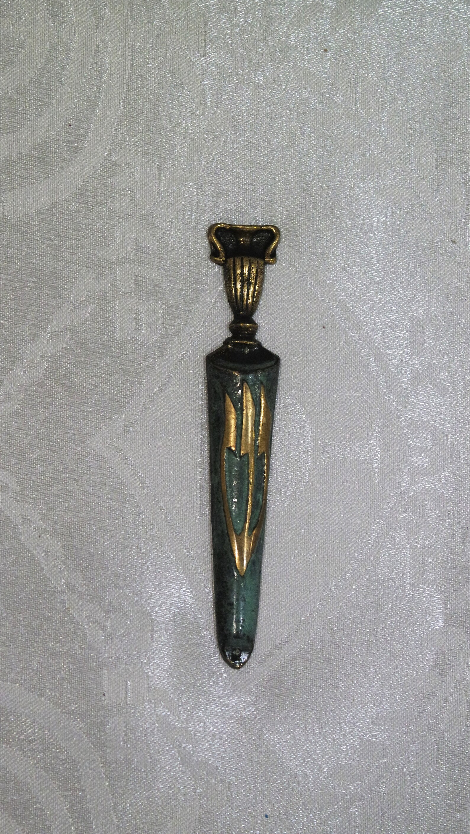 Antiguo mini mezuzah caso de mediados de siglo de bronce Etsy