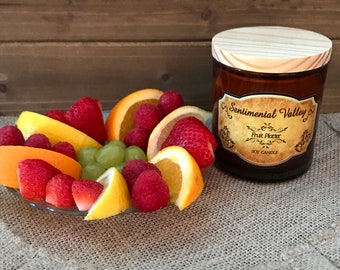 Fruit Platter Soy Candle, Fruit Soy Candle, Summer Candle, Citrus Candle, Berry Candle, Fruit Candle, Scented Soy Candle