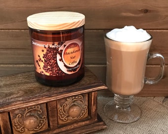 Vanilla Macadamia Nut Coffee Soy Candle, Vanilla Soy Candle, Coffee Soy Candle, Holiday Candle, Christmas Candle, Christmas Gift