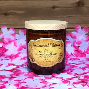 Japanese Cherry Blossom Soy Candle, Japanese Cherry Blossom Candle, Floral Candle, Cherry Blossom Candle, Scented Soy Candle, Gift for Her