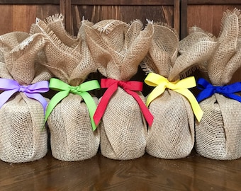 Soy Candle Gift, Soy Candle in Burlap Sack, Candle Gift, Scented Soy Candle, Rustic Gift, Birthday Gift, Thank You Gift, Easter Gift
