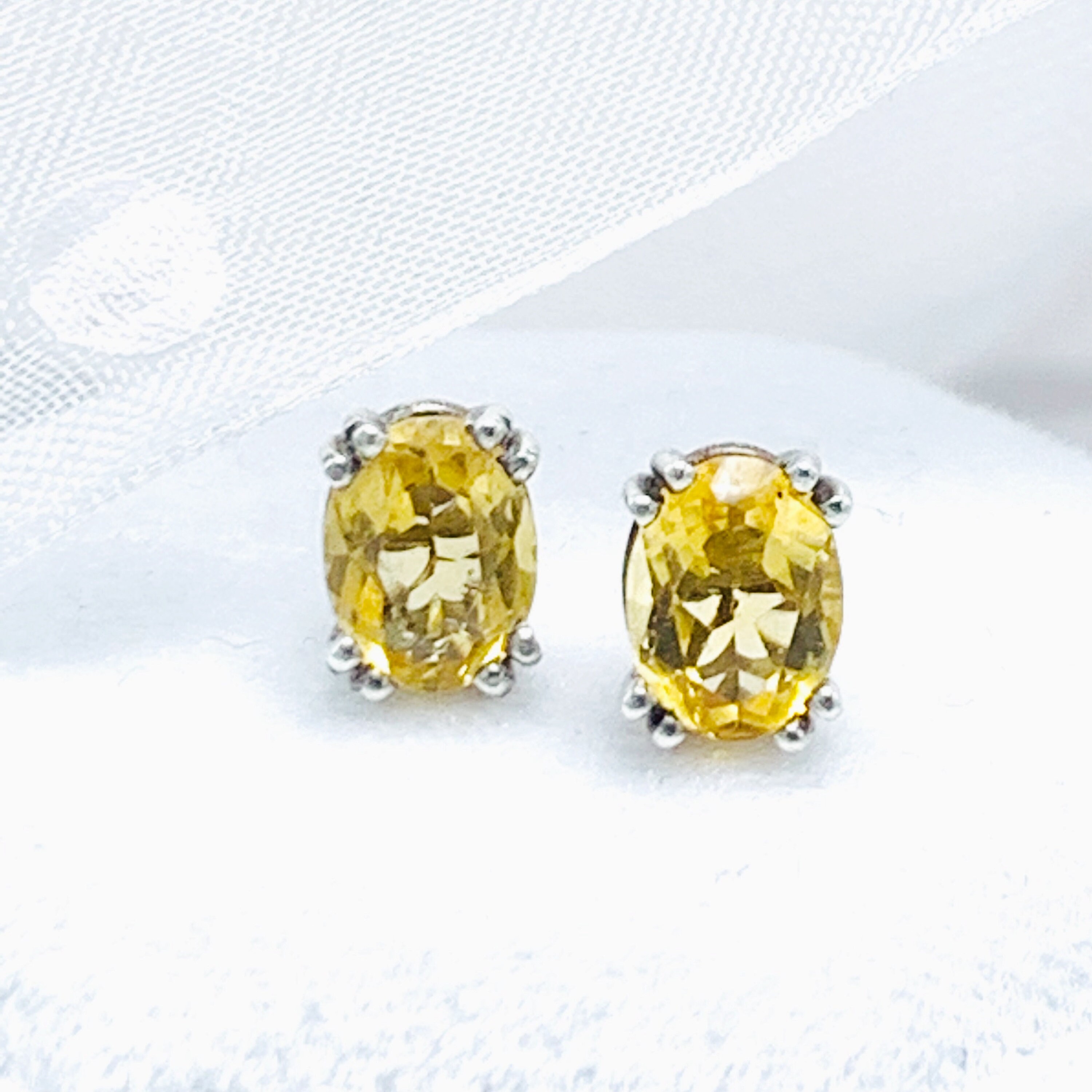 Jewelryonclick Real Citrine Stud Earings For Women Fashion Sterling Silver November Birthstone Jewelry Jewelryonclick Real Citrine Stud Earings For Women Fashion Sterling Silver November Birthstone Jewelry