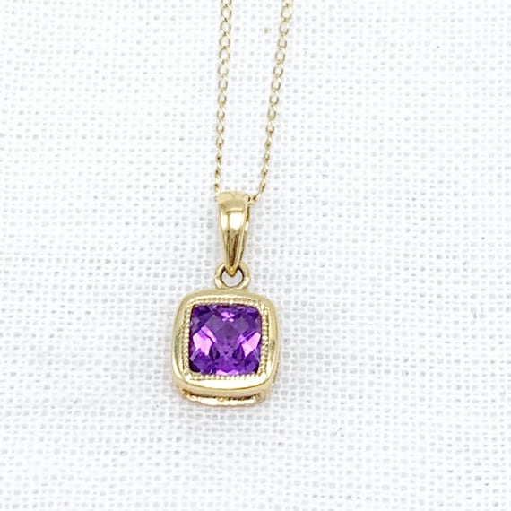 Amethyst Pendant Gold, Amethyst Jewelry ,Amethyst 