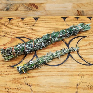 Mugwort Smudge Stick Potent Plant Medicine and Magic for Protection, Unblocking, Intuitions, Astral travel, Organic and Grown By Me, 6&quot;-14&quot;