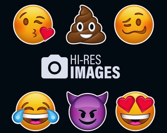 Emoji Image Bundle for Print & Web Projects - High Resolution Clip Art