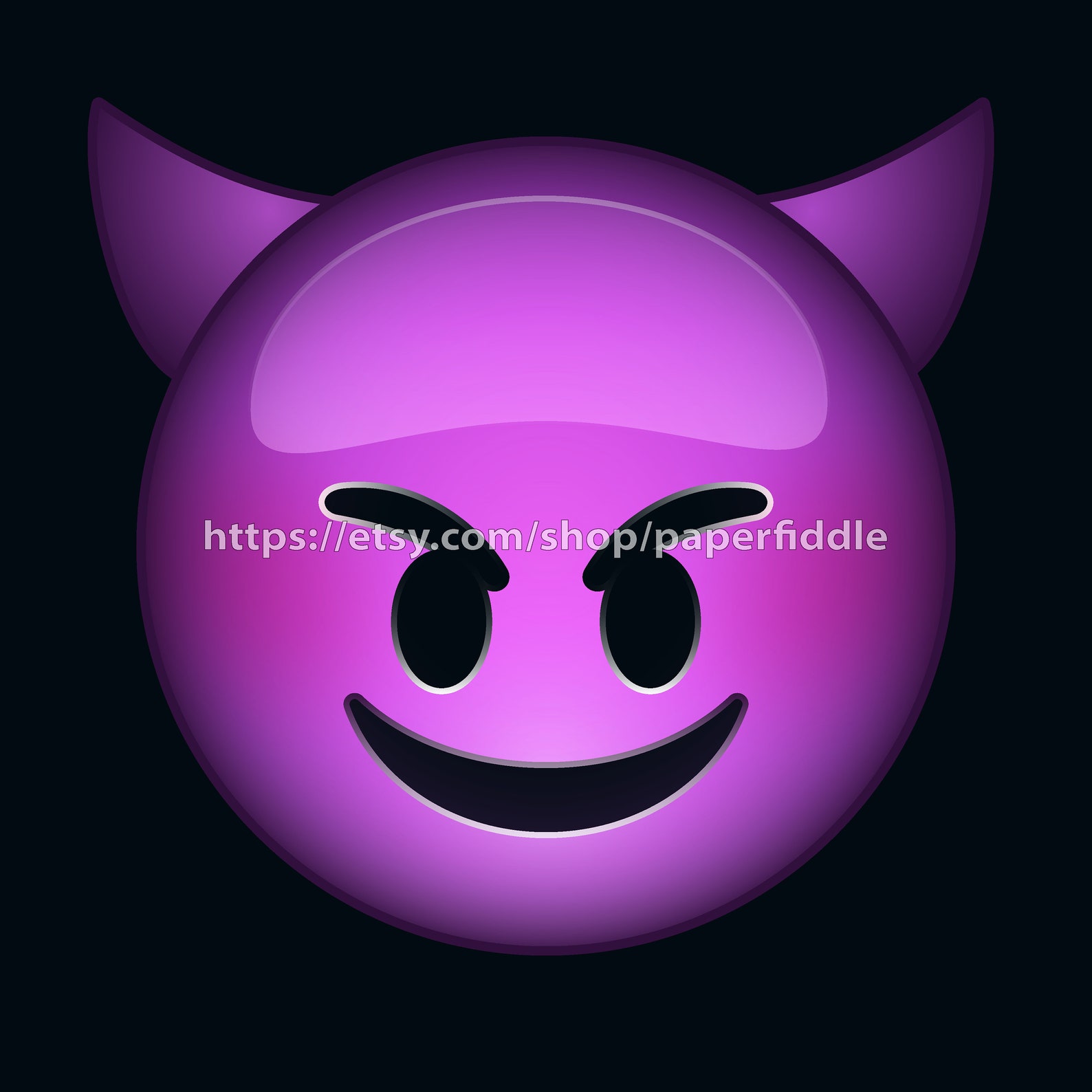Purple Devil Emoji Adobe Illustrator 2020 Source File Original Vector