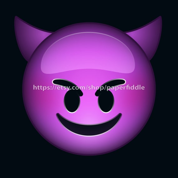 Purple Devil Emoji Adobe Illustrator 2020 Source File Original Vector Art -  Etsy