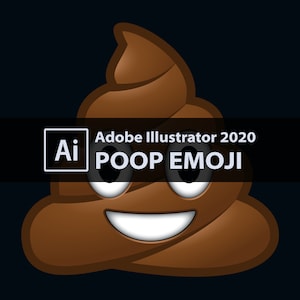 Poop Emoji - Adobe Illustrator 2020 Source File - Original Vector Art