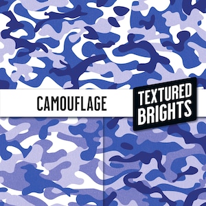 Purple Indigo Camouflage - Seamless Repeat Pattern - 3 Farbvariationen - Textured Brights Collection - Für Den Druck optimiert