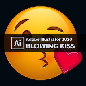 Blowing Kiss Emoji - Adobe Illustrator 2020 Archivo de origen - Original Vector Art