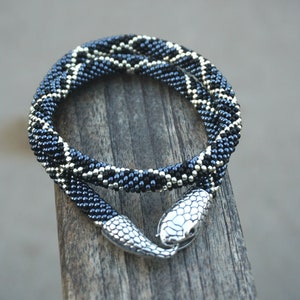 mens snake bracelet - mens wrap bracelet - gothic choker
