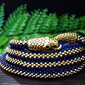 Snake necklace / dainty choker / ouroboros necklace