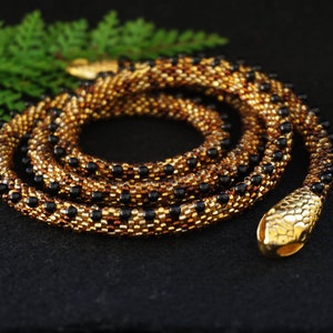 Bright snake necklace / ouroboro necklace / reptile necklace