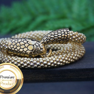 ouroboros Gold necklace - Snake Necklace for women - snake choker