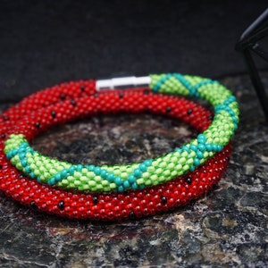 Watermelon Necklace / fruit Necklace / Summer Bracelets / thin bracelet