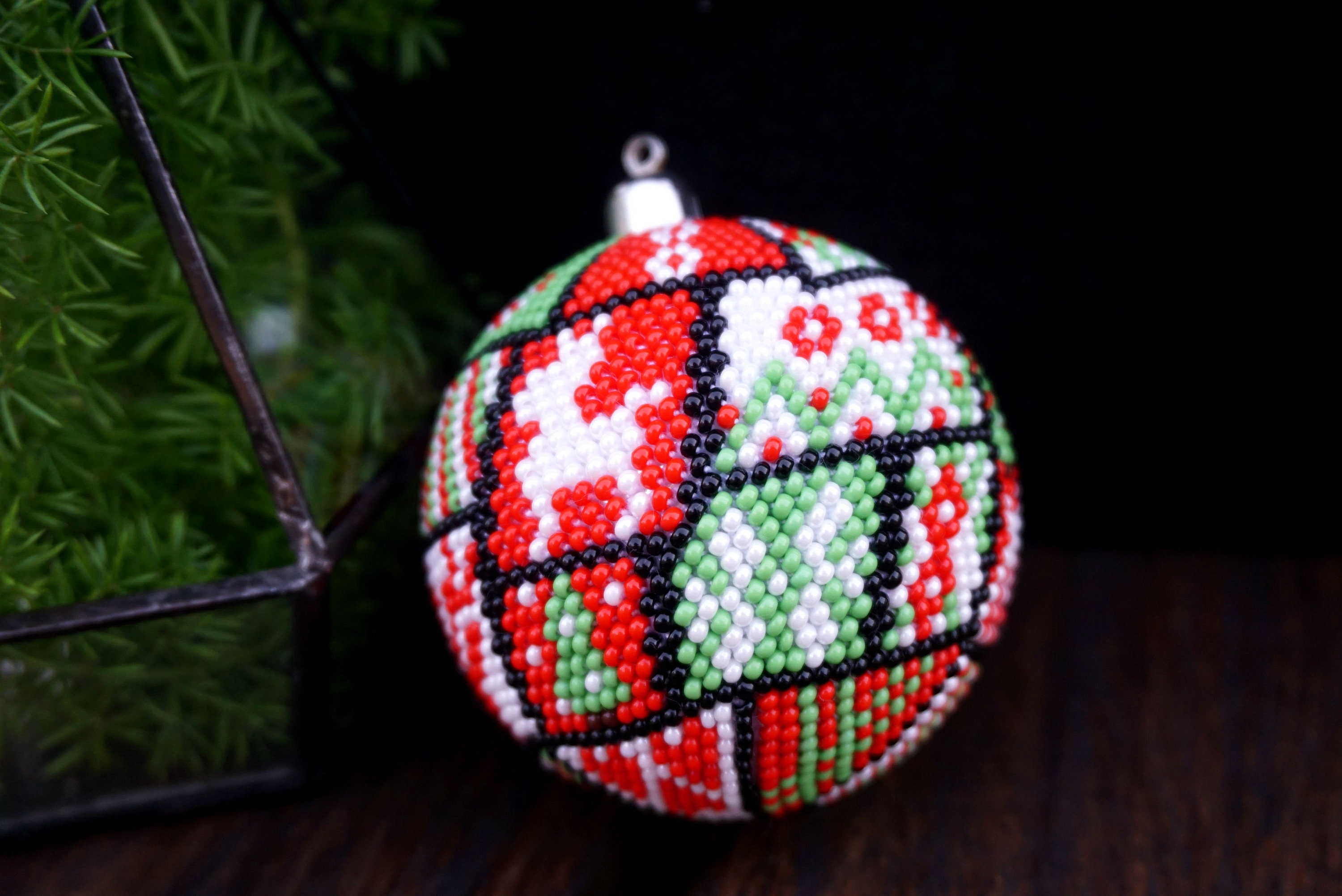 Yellow - Deer - Hand Embroidered Felt Christmas Decor Ornament 28