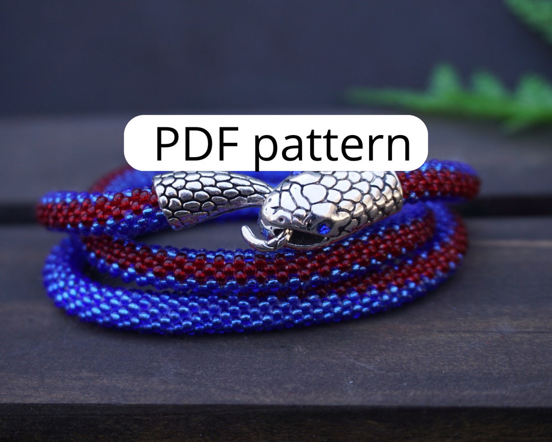 Snake Crochet Rope / Bead Crochet Necklace Pattern PDF - Etsy