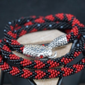 snake bracelet / snake necklace / black snake choker necklace / ouroboros women jewelry /  snake head bracelet