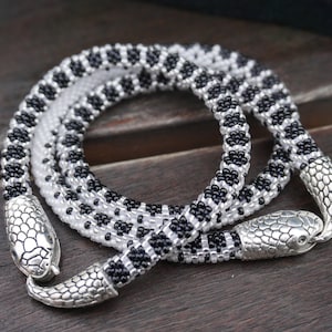 silver snake necklace - ouroboros women jewelry