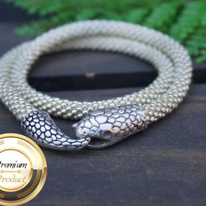 Silver snake necklace  - Snake Necklace for women - snake choker