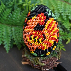 Easter egg with flower /  Pysanky  /   girls easter baskets / Ukrainian gift