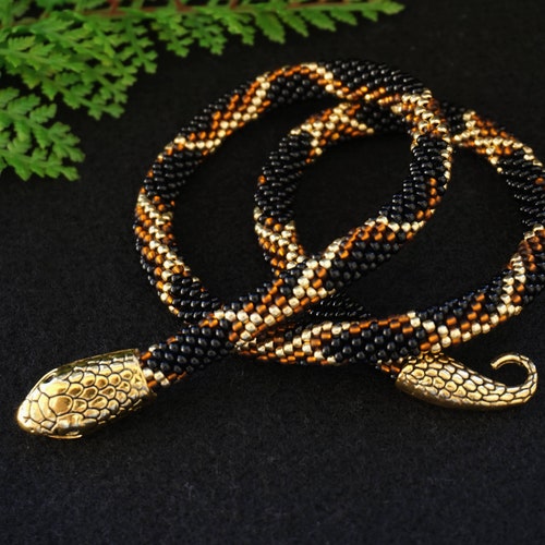 Ras de cou serpent noir - RAS de cou gothique - Collier Ouroboros