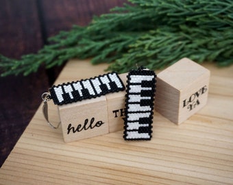 piano keys earrings / music note earrings / gift for teacher /  Music earrings