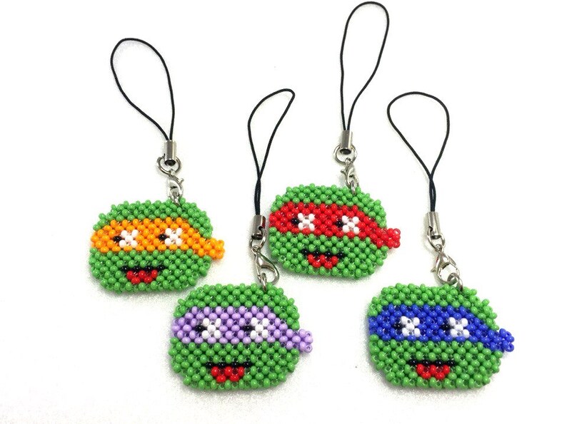 Bead Teenage Mutant Hero Turtles Keychain a gift for a boy to a comic lover