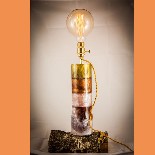 Lampe design en résine et lampe à filament type EDISON