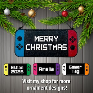Video Game Ornament, Personalized gamer Christmas gift, Custom gaming gift, Video Game Tree Decorations, Video Game Stocking Stuffer