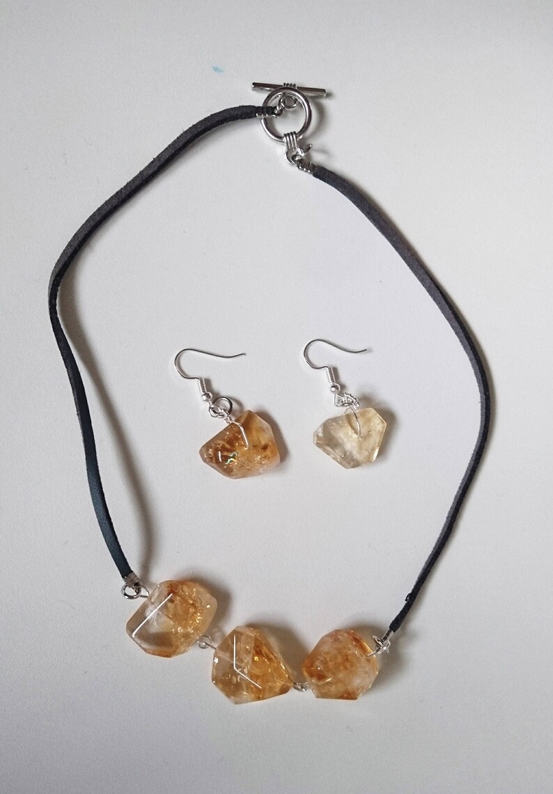 Set with Citrine Gemstone