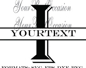 Monograms Letter Font I - SVG,Silhouette, Digital Cutting File,Circuit Cut,Graphic Design,Vector File,Instant Download - Svg, Dxf, Eps, Png