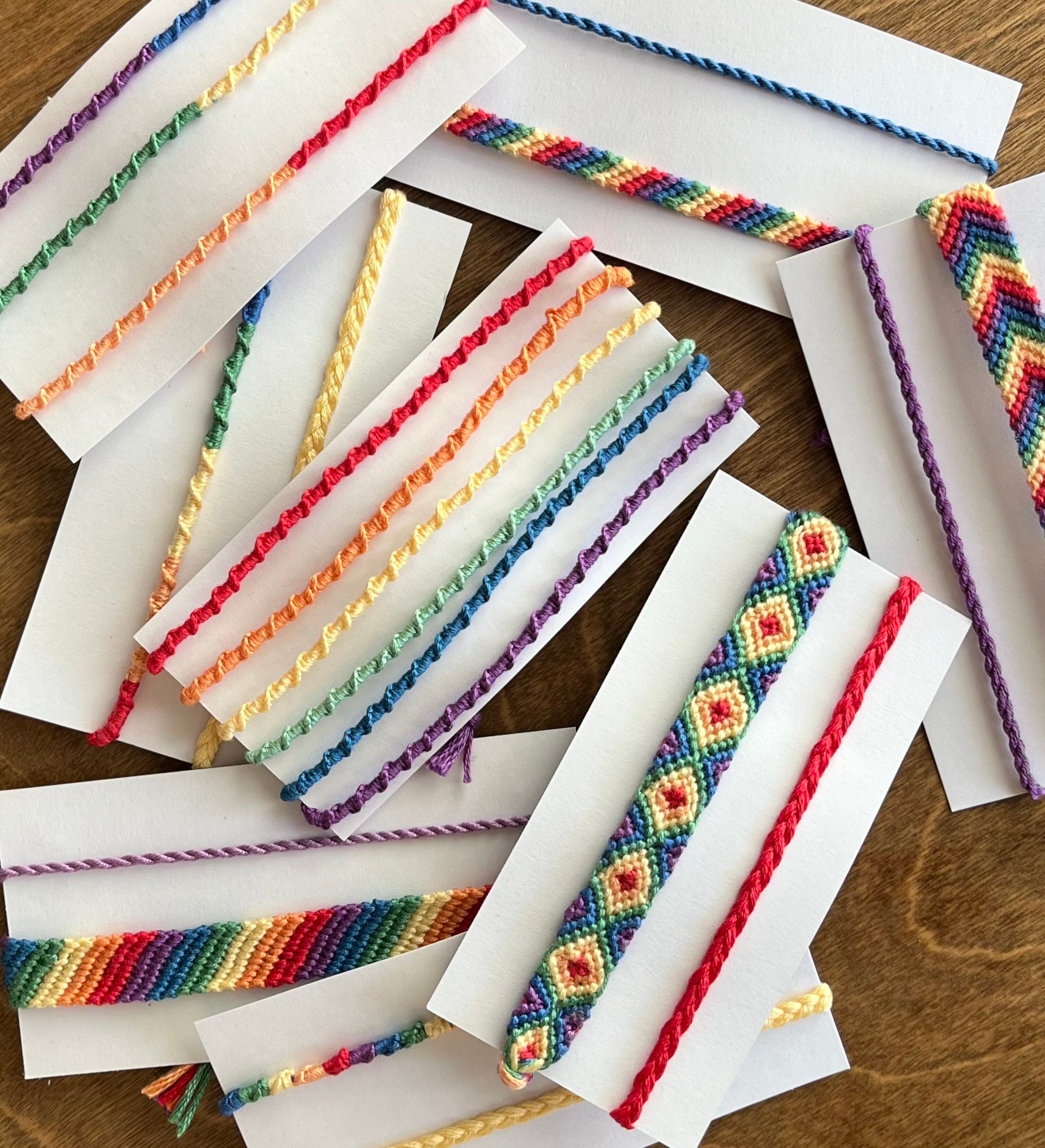 Rainbow collection Friendship Bracelets, String Bracelets, teen gifts, FREE shipping