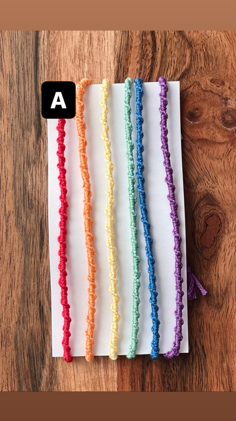 Rainbow collection Friendship Bracelets, String Bracelets, teen gifts, FREE shipping image 2