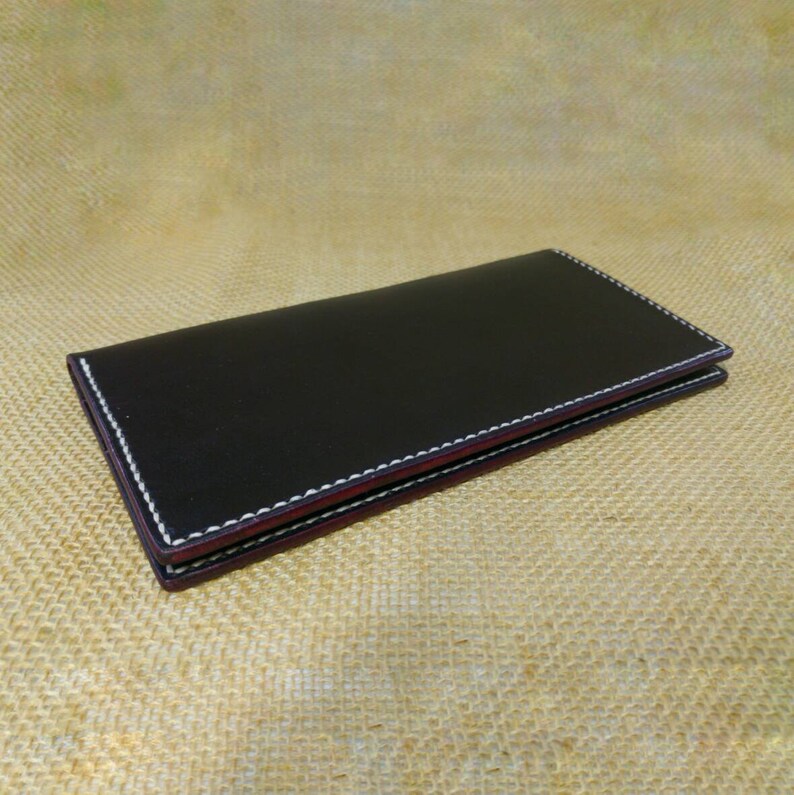 Handmade minimalist leather wallet card holder