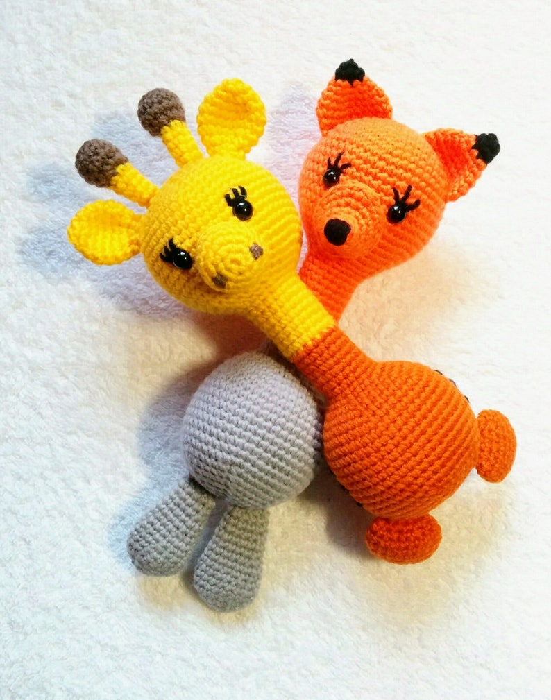 Two Patterns Baby Rattle Toy Crochet Pattern Amigurumi Etsy