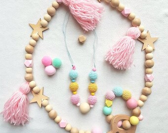 Breastfeeding and Babywearing pastel necklace