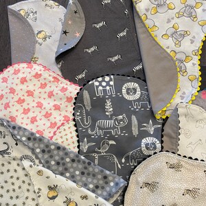3 Flannel Burp Cloths/Burpees