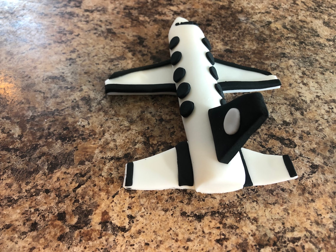 Fondant Airplane Cake Topper Etsy