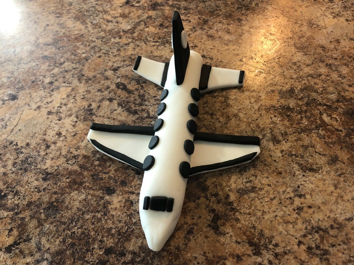 Fondant Airplane Cake Topper Etsy