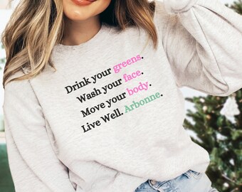 Sweatshirt Arbonne | Damen Rundhalsausschnitt | Bon Babe | Fizz Bizz | Herbst Vibes | Rundhalsausschnitt | Herbstkleidung | Trinkgemüse