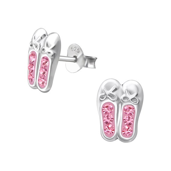 Little Girls 925 Sterling Silver Ballet Slipper Post EarringsGirls Sterling Silver JewelryLittle Girls EarringsGirls Birthday Jewelry