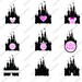 Disney SVG Disney castle cut file Mickey & Minnie Mouse clip art, Svg Monogram Frames for Cricut Silhouette