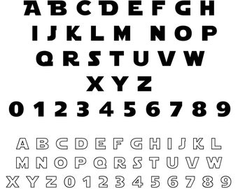 Star Wars Alphabet Svg, Star Wars Font SVG, Star Wars Monogram Font, Monogram Alphabet, Cricut Svg, Silhouette Cut Files, Cut Files