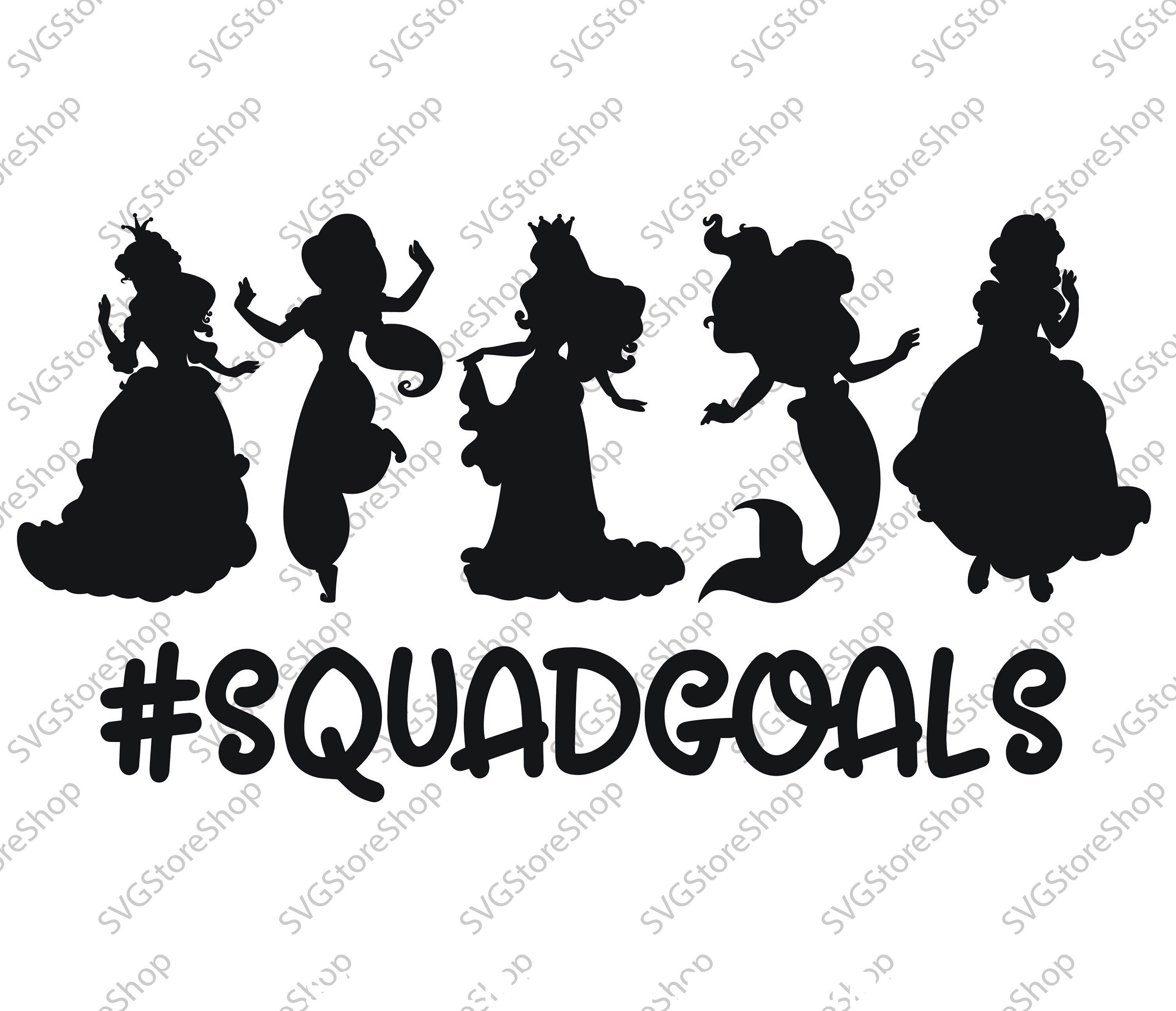 Download Disney Princess Squad Goals SVG Squadgoals Princess | Etsy