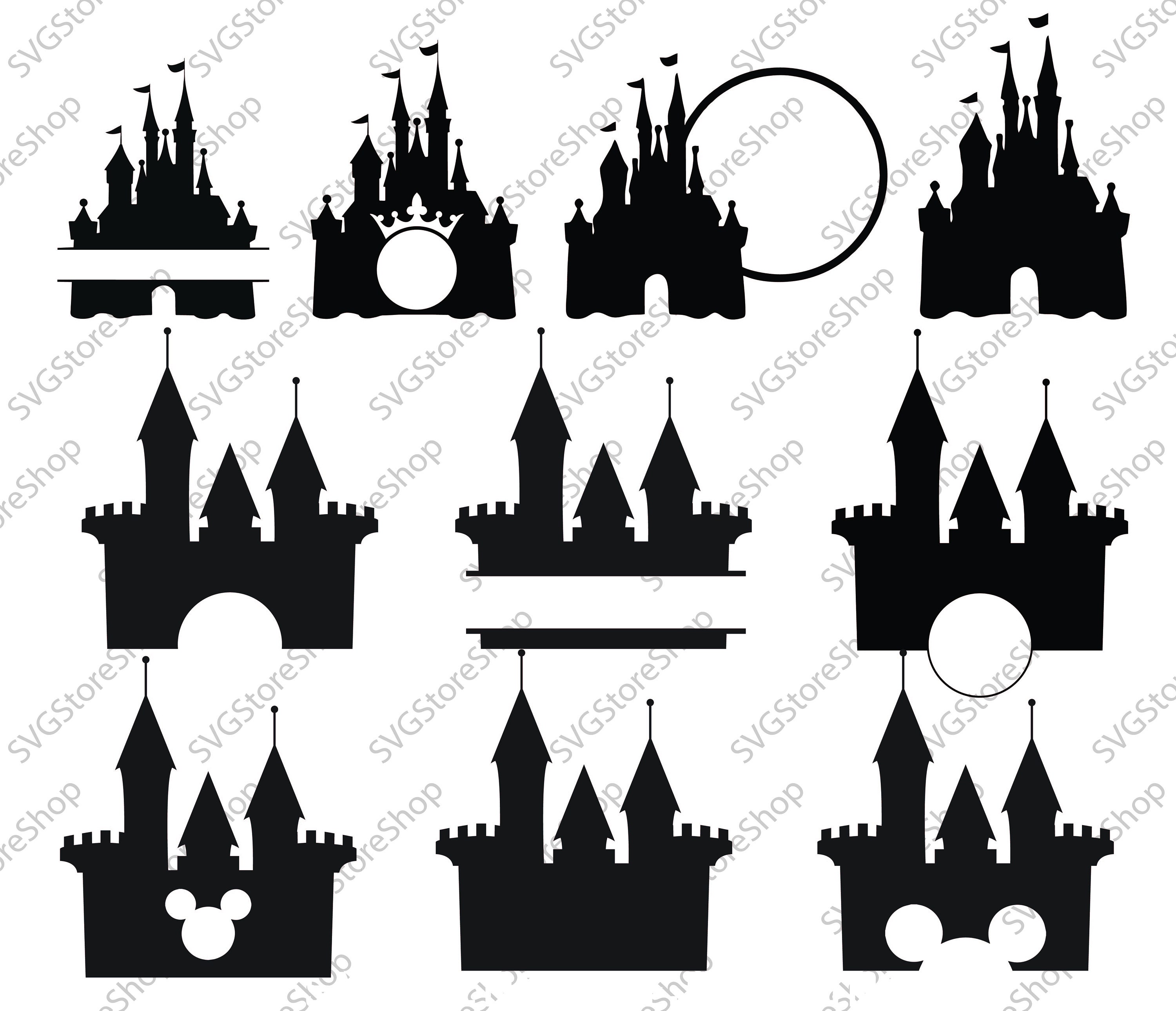 Download Disney Castle monogram SVG Mickey Mouse minnie svg Magic ...