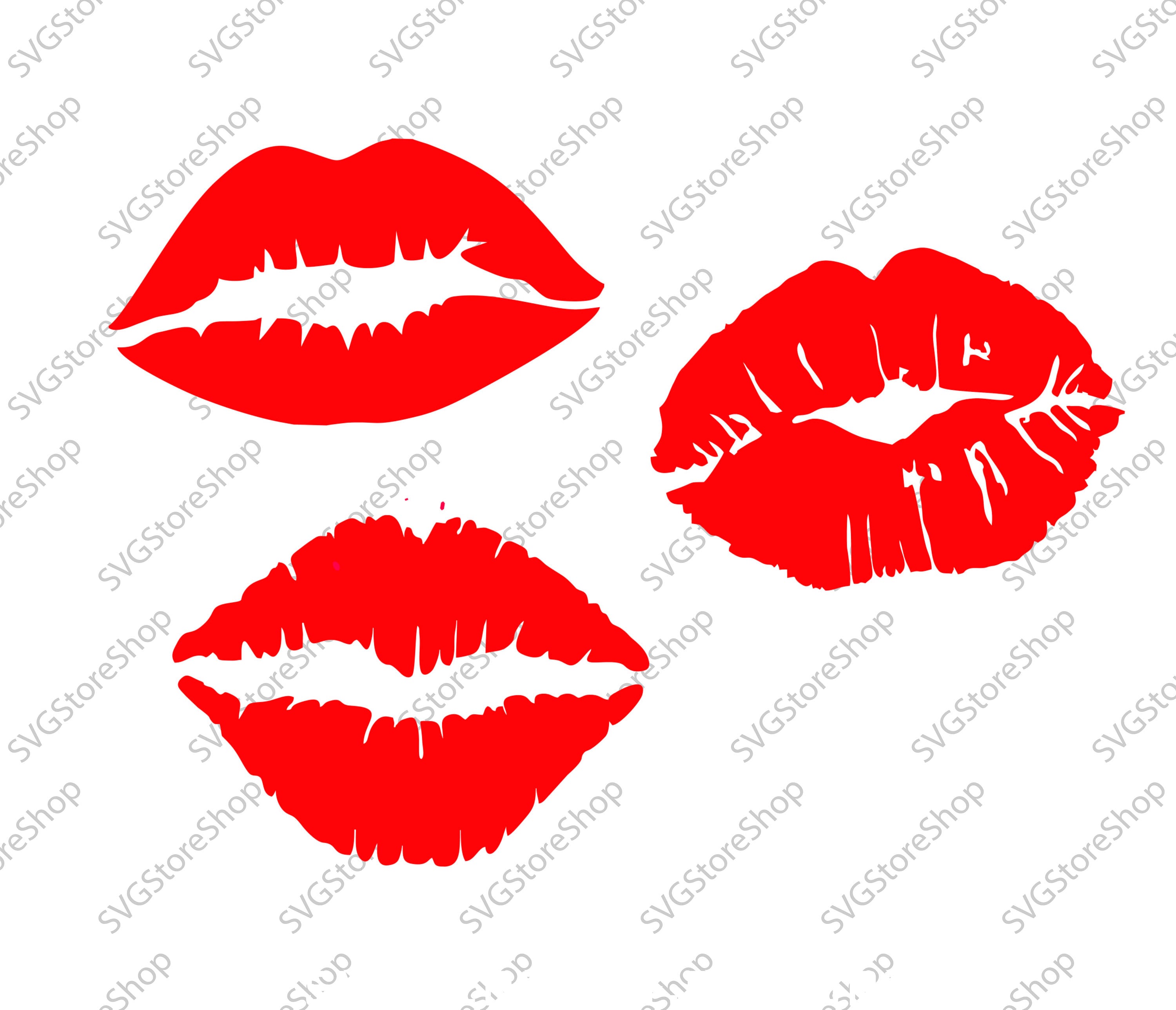 Download Lips svg Lips silhouette Kiss svg Kiss cricut Kiss | Etsy