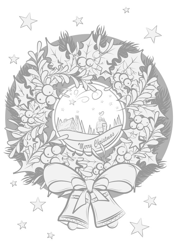 23+ Christmas Wreath Coloring Pages
